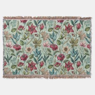 Pretty Poison Petals Throw Blanket