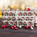 Pretty Polka Dot Coquette Bow Christmas Wrapping Paper<br><div class="desc">Capture the Christmas spirit with this unique,  wrapping paper with a pretty,  red and white,  polka dot,  coquette bow wrapped around a red and white,  polka dot box,  surrounded with holly and a pinecone.  Create your holly,  jolly Christmas gift giving moments this season.</div>
