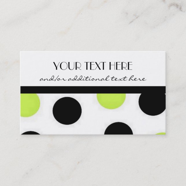 Pretty Polka Dots Business Card (Front)