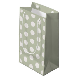 Pretty polka dots for kids birthday l Pastel green Small Gift Bag