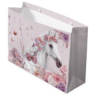 Pretty Ponies and Petals Horse Gift Bag for Girls