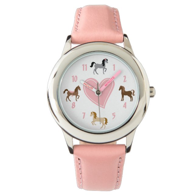 Pretty Ponies and Pink Heart Horse Watch (Front)