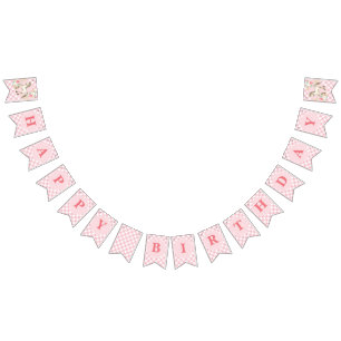 Pretty Pony Birthday Party bunting banner floral