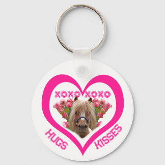 Pretty Pony in Pink Valentine's Day Key Ring