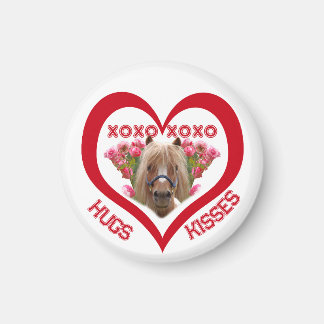 Pretty Pony in Red Valentine's Day Magnet