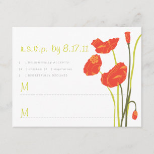 Pretty Poppies RSVP Card
