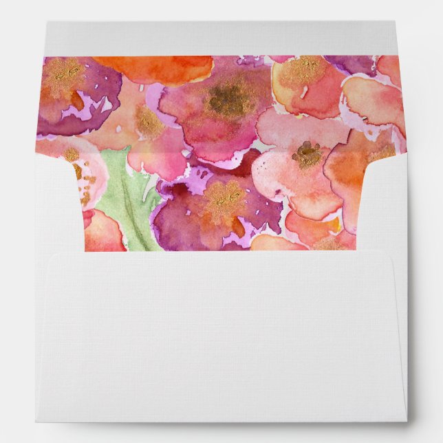 Pretty Poppies Watercolor Envelopes (Back (Bottom))