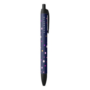 Pretty Poppin' Polka Dots Personalised Blue Ink Pen