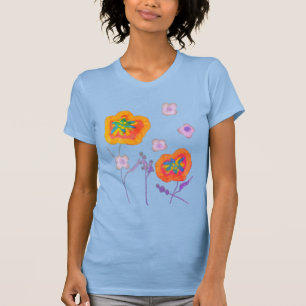 Pretty Posies Abstract Floral Art to Wear T-Shirt