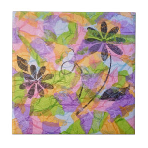 Pretty Posies Collage Tile