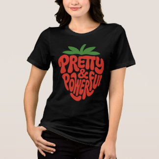 Pretty & Powerful Strawberry Icon Tri-Blend Shirt