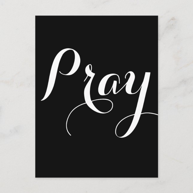 pretty PRAY script lettering | Postcard (Front)