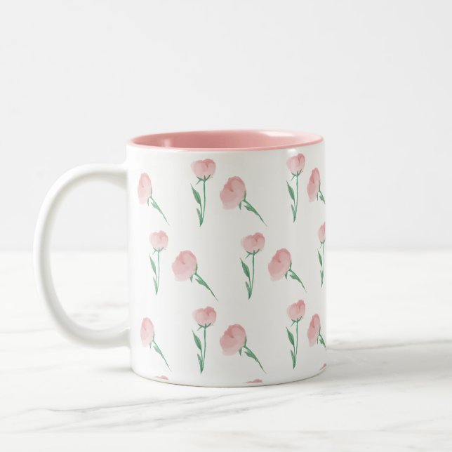 Pretty Preppy Peony Mug Gift for Mum (Left)