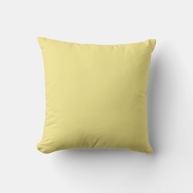 Pretty Primrose Yellow Solid Colour Cushion (Front)
