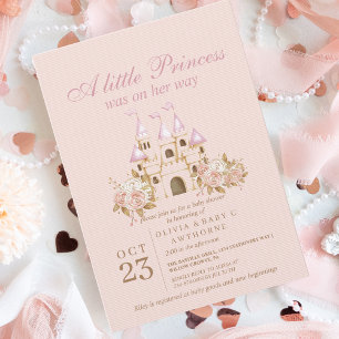 Pretty Princess Baby Shower Castle Invitation