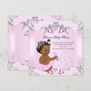 Pretty Princess Baby Shower Pink Tutu Ethnic Invitation