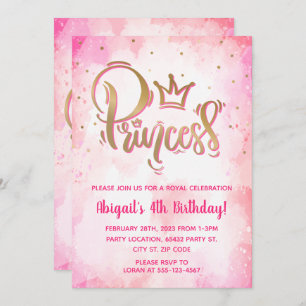 Pretty Princess Birthday Invitation