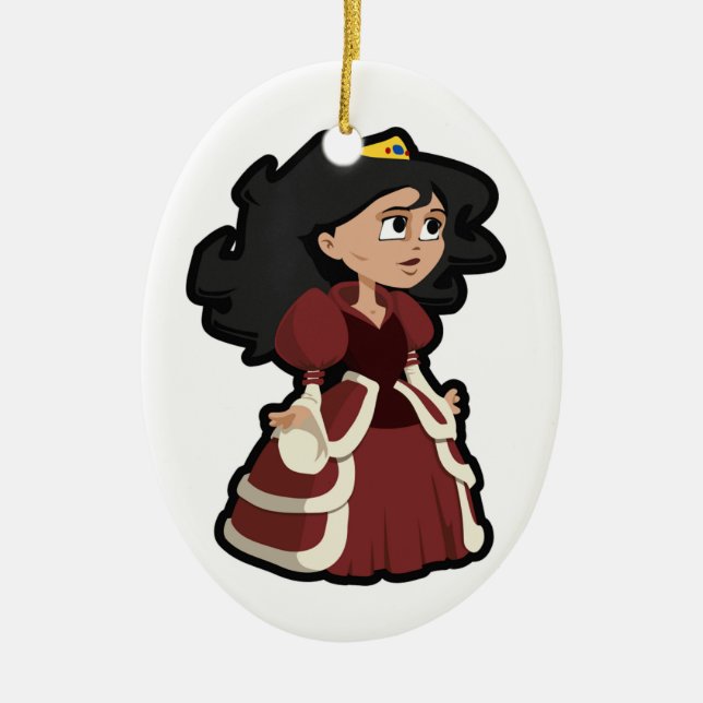 PRETTY PRINCESS CERAMIC TREE DECORATION (Front)