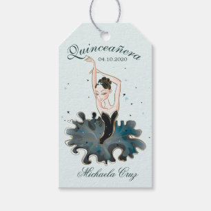 Pretty Princess Emerald Quinceanera Gift Tags