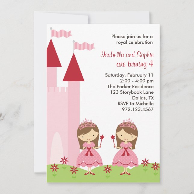 Pretty Princess Invitation (Front)