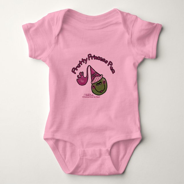 Pretty Princess Pea Baby Bodysuit (Front)
