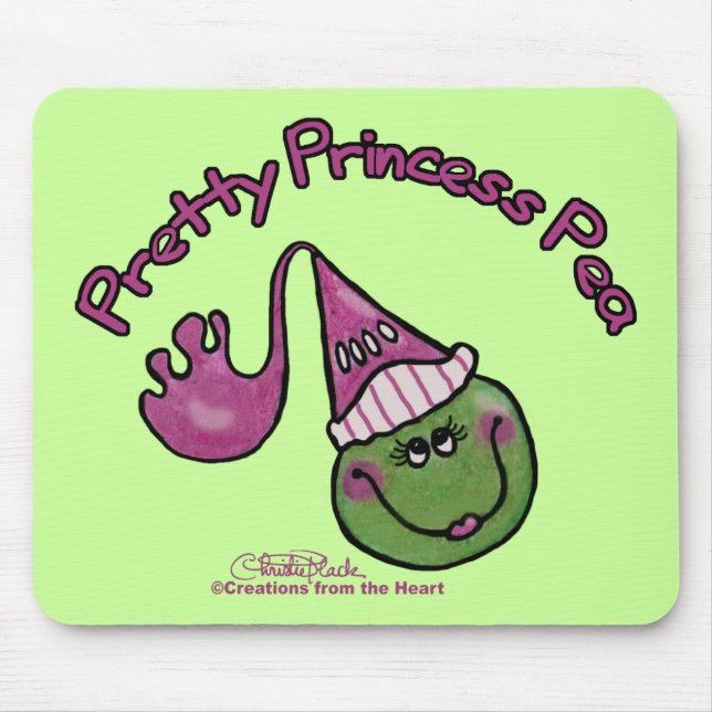 Pretty Princess Pea Mouse Mat (Front)