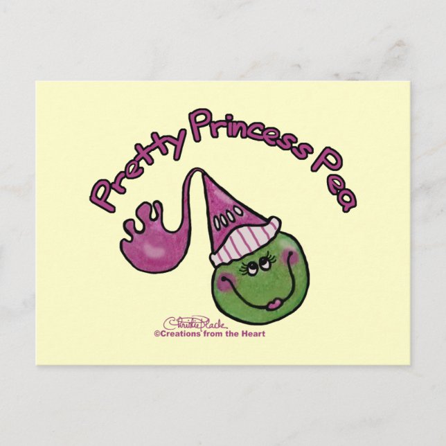 Pretty Princess Pea Postcard (Front)