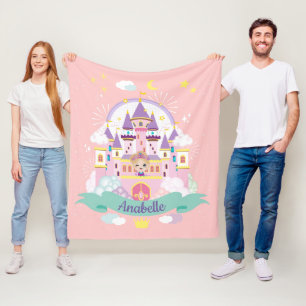 Pretty Princess Personalised Pink Fleece Blanket