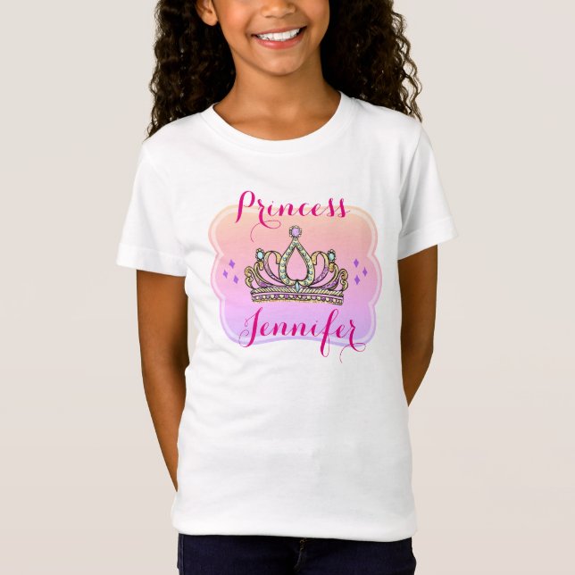 Pretty Princess Personalised T-Shirt (Front)
