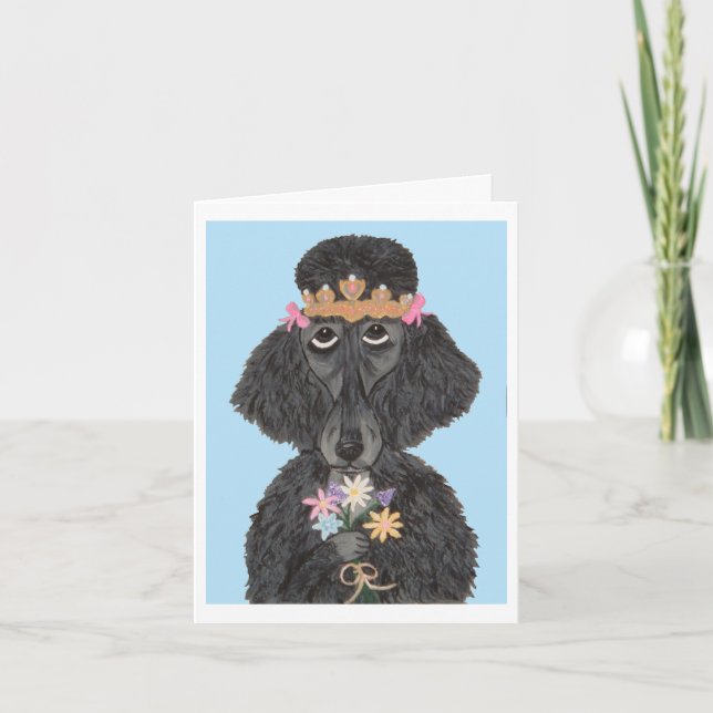  Pretty Princess Poodle Invitation (Front)