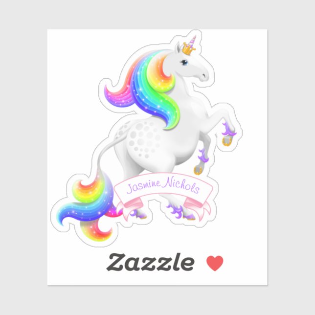 Pretty Princess Rainbow Unicorn (Sheet)