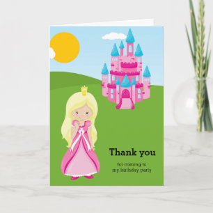 Pretty princess thank you card