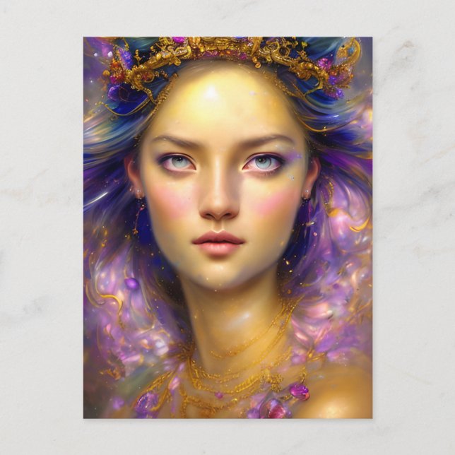 Pretty Princess Warrior Ethereal Goddess  Postcard (Front)
