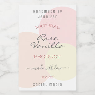 Pretty Product Packaging Labels Pastel Watercolor