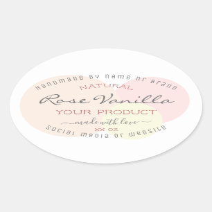 Pretty Product Packaging Labels Pastel Watercolor