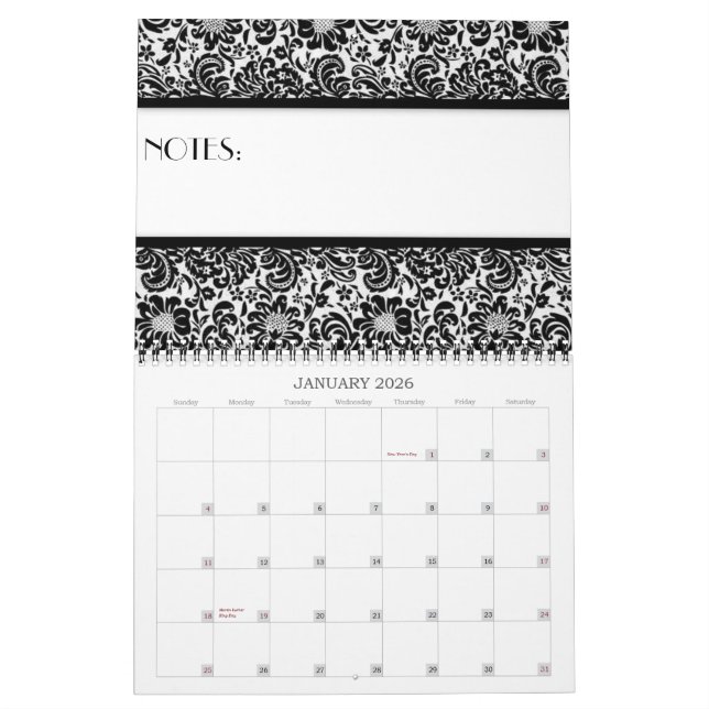 Pretty & Professional Calendar (Jan 2026)