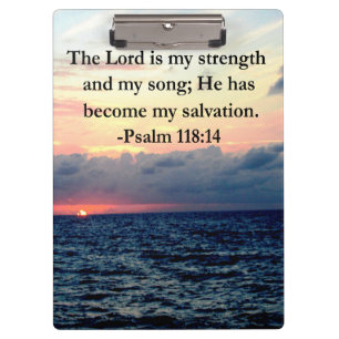 PRETTY PSALM 118 14 SUNRISE OVER THE OCEAN CLIPBOARD