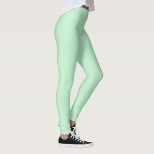 Pretty Pstachio Ice Cream Solid Pastel Green Leggings