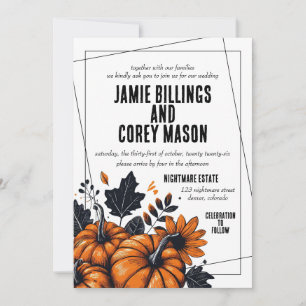 Pretty Pumpkins Wedding Invitation