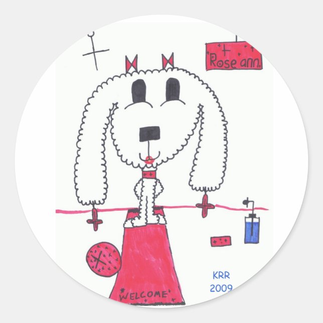 Pretty Puppy "Roseann" - stickers (Front)