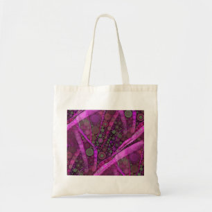 Pretty Purple Abstract Concentric Circles Mosaic Tote Bag