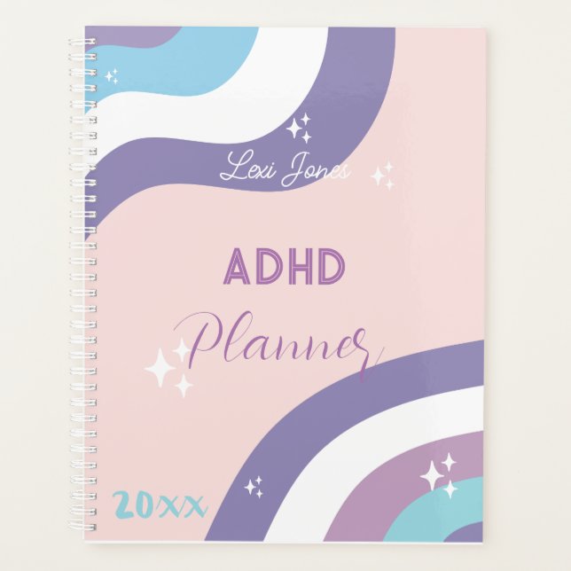 Pretty purple ADHD, Planner (Front)