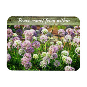 Pretty Purple Allium Garden Flowers Motivational Magnet