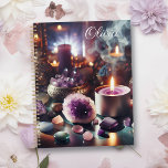 Pretty Purple Amethyst Gems and Crystals Planner<br><div class="desc">Pretty inspirational and spiritual personalised planner with amethysts,  candles,  stones and gems, </div>