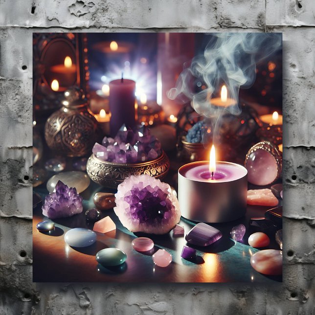 Pretty Purple Amethyst Gems and Crystals Poster (Creator Uploaded)