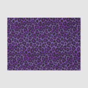 Pretty Purple and Black Leopard Animal Print Tissue Paper