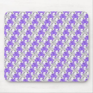Pretty Purple and Clear Rhinestone Stripe Design Mouse Mat