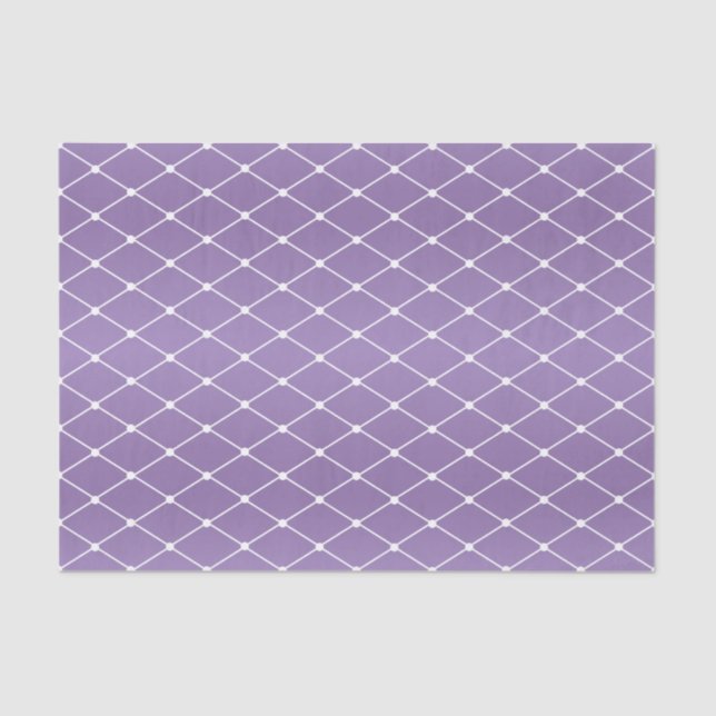 Pretty Purple and Diamond Pattern Tissue Paper (Front)