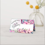 Pretty Purple and Pink Floral 80th Birthday Place Card<br><div class="desc">Pretty Purple and Pink Watercolor Floral 80th Birthday Place Cards. Easy To Change The Sample Text To Your Own By Clicking Personalise. Click Personalise/Edit With Design Tool To Change The Font Type, Font Colour, Font Size Or To Add/Delete/Change The Text Or Design Elements. This Birthday Collection Is Available For The...</div>
