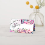 Pretty Purple and Pink Floral 80th Birthday Place Card<br><div class="desc">Pretty Purple and Pink Watercolor Floral 80th Birthday Place Cards. Easy To Change The Sample Text To Your Own By Clicking Personalise. Click Personalise/Edit With Design Tool To Change The Font Type, Font Colour, Font Size Or To Add/Delete/Change The Text Or Design Elements. This Birthday Collection Is Available For The...</div>